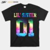 01 Big Sister 01 Mid Sister 01 Lil Sister For 3 Sisters T-Shirt