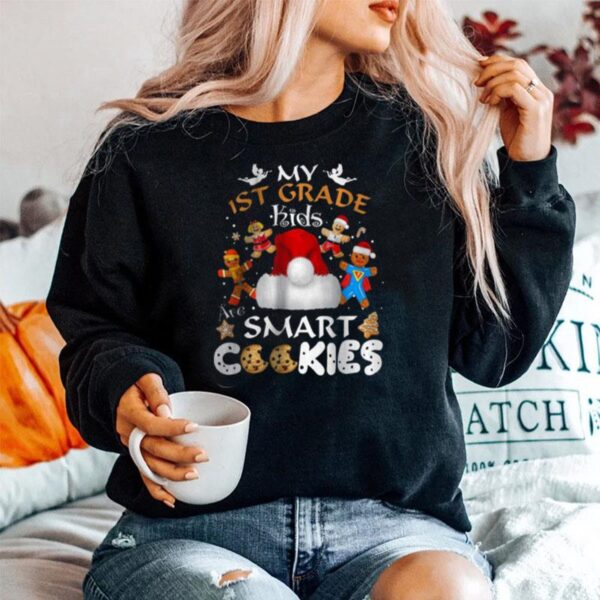 1St Grade Teacher Christmas Smart Cookies Sweater