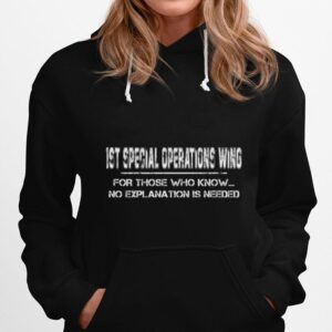 1St Special Operations Wing For Those Who Know No Explanation Is Needed Hoodie