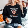 2Nd Birthday Quarantine Funny Donut Quote Social Distancing Sweater