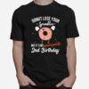 2Nd Birthday Quarantine Funny Donut Quote Social Distancing T-Shirt