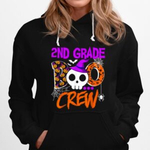 2Nd Grade Boo Crew Funny Skull Halloween Vibes Hoodie