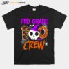 2Nd Grade Boo Crew Funny Skull Halloween Vibes T-Shirt