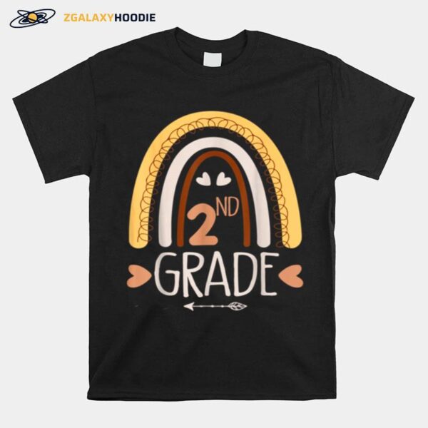 2Nd Grade Teacher Rainbow Back To School T-Shirt