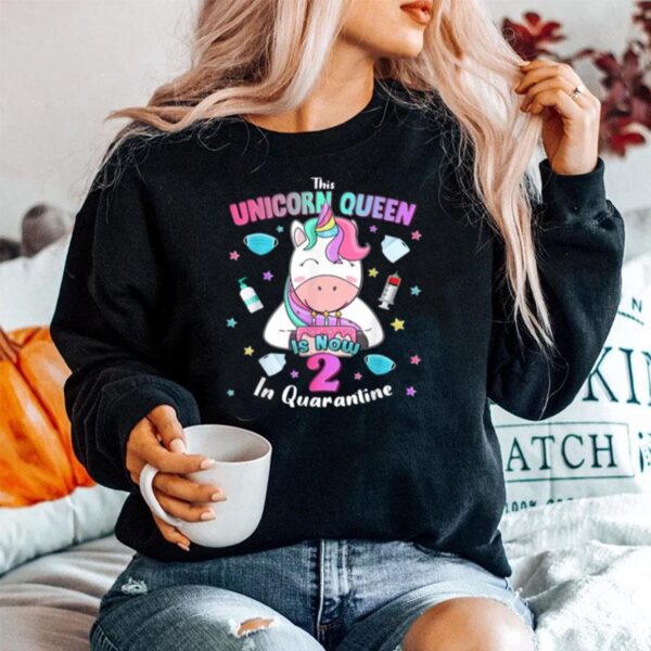 2Nd Unicorn Queen Birthday Girl Social Distance Sweater