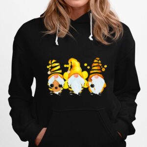 3 Cute Bee Gnomes Yellow Honey Bees Yellow Hats Hoodie