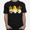 3 Cute Bee Gnomes Yellow Honey Bees Yellow Hats T-Shirt