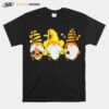 3 Cute Bee Gnomes Yellow Honey Bees Yellow Hats T-Shirt