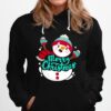 Adorable Reindeer Snowman Christmas Hoodie