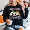 Adulting Sucks Lets Get Drunk And Be Unicorns Camping Sweater