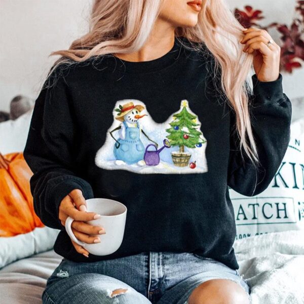 Aesthetic Art Snowman Gardener Snowman Sweater