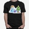 Aesthetic Art Snowman Gardener Snowman T-Shirt