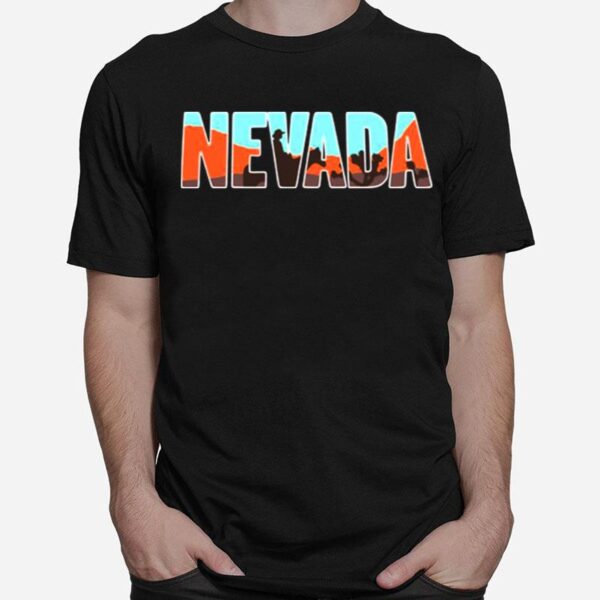 Aesthetic Design Nevada State T-Shirt