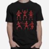 Aesthetic Halloween Red Skeleton Dance Boys Girls T-Shirt