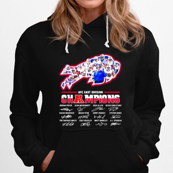 Afc East Division Champins Signature Football Buffalo Bill Hoodie