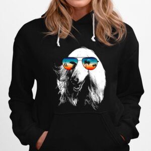 Afghan Hound With Glasses Sunglasses Retro Style Hoodie