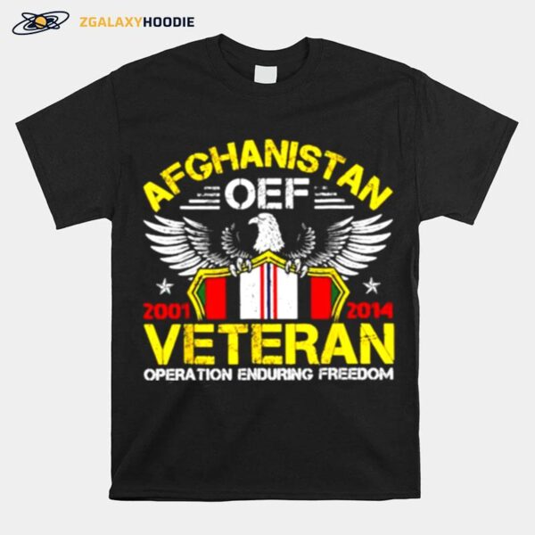 Afghanistan Oef Veteran Operation Enduring Freedom 2001 2014 Eagle T-Shirt