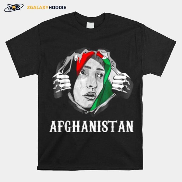 Afghanistan Woman I Love Afghanistan Afghans Flag Tee T-Shirt