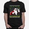 African American Santa Marijuana Weed 420 Ugly Christmas T-Shirt