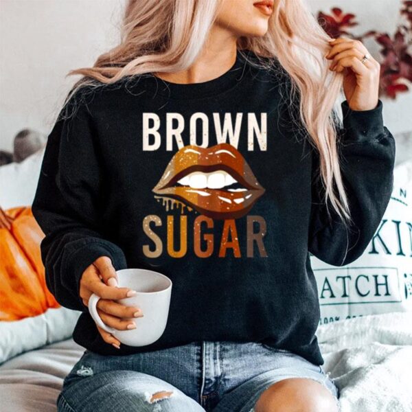 African American Women Brown Sugar Lips Sweater