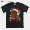 African Black Girl Christmas Santa Claus Merry Christmas T-Shirt