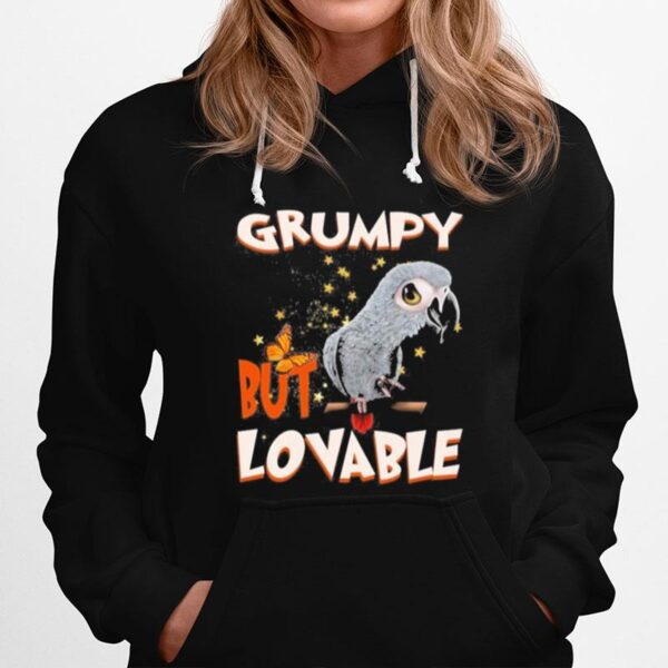 African Grey Parrot Grumpy But Lovable Hoodie