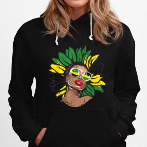 Afro Hair Jamaica Black Melanin Jamaican Flag Hoodie