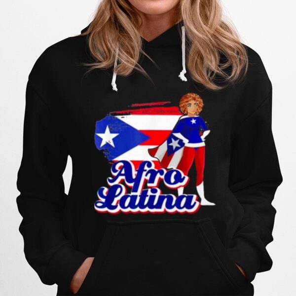 Afro Latina Puerto Rican Flag Hoodie