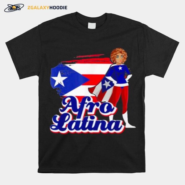 Afro Latina Puerto Rican Flag T-Shirt