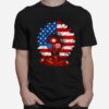 Afro Sunflower African American Flag 4Th Of July Flower T-Shirt