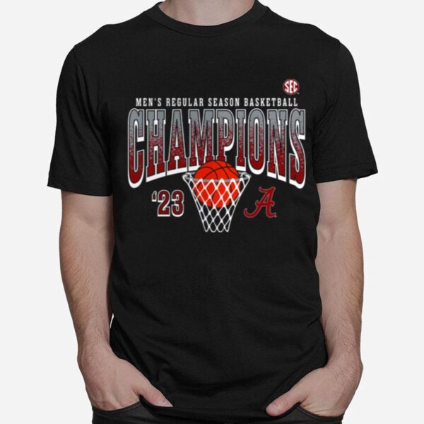 Alabama Crimson Tide 2023 Sec Mens Basketball Regular Season Champions T-Shirt