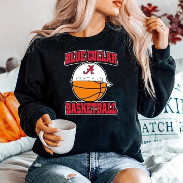 Alabama Crimson Tide Blue Collar Basketball Sweater