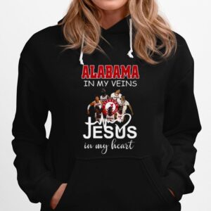 Alabama Crimson Tide In My Veins Jesus In My Heart 2023 Hoodie