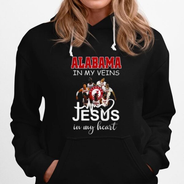 Alabama Crimson Tide In My Veins Jesus In My Heart 2023 Hoodie