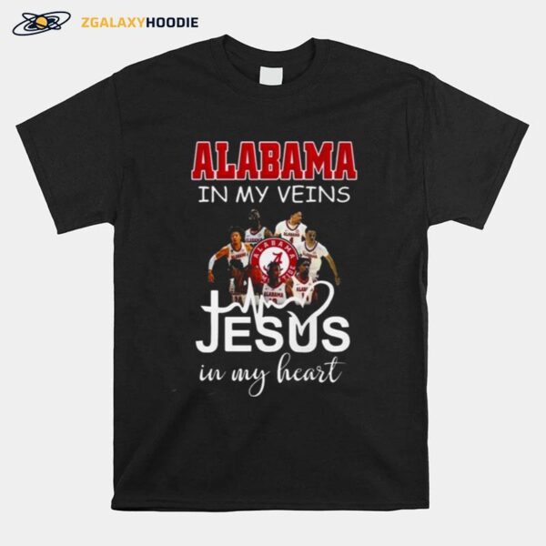 Alabama Crimson Tide In My Veins Jesus In My Heart 2023 T-Shirt