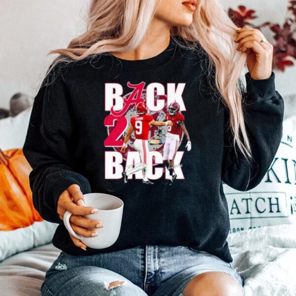 Alabama Football Back 29 Back Signatures Sweater