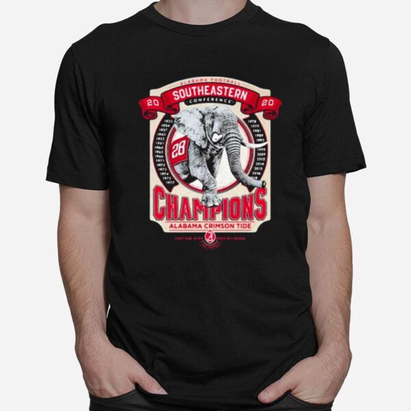 Alabama Football Southeastern Conference Champions Elephant T-Shirt