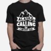 Alaska Is Calling I Must Go Text In Amazing Modern Art T-Shirt