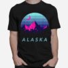 Alaska Vintage Mountain Sunset Outdoors Hiking Souvenir T-Shirt