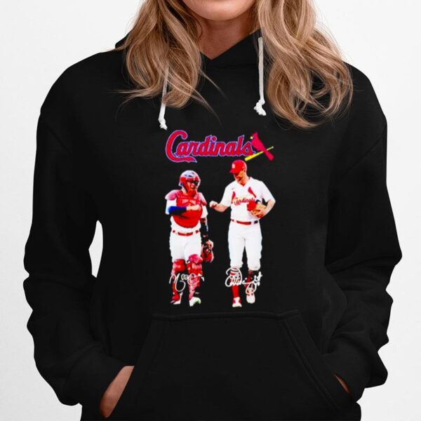 Albert Pujols And Yadier Molina St Louis Cardinals Signatures Hoodie