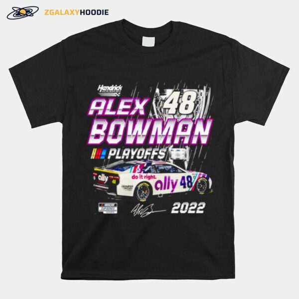 Alex Bowman Hendrick Motorsports Team Collection Black Nascar Cup Series Playoffs T-Shirt