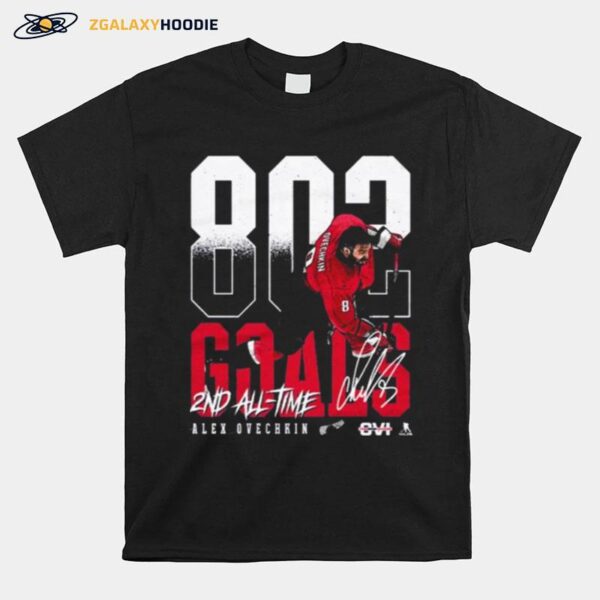 Alex Ovechkin Washington Capitals 2Nd All Time Goals T-Shirt