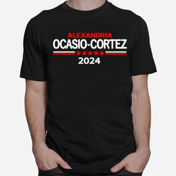 Alexandria Ocasio Cortez 2024 Stars T-Shirt