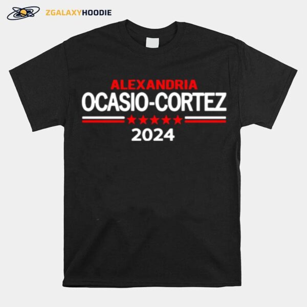 Alexandria Ocasio Cortez 2024 Stars T-Shirt