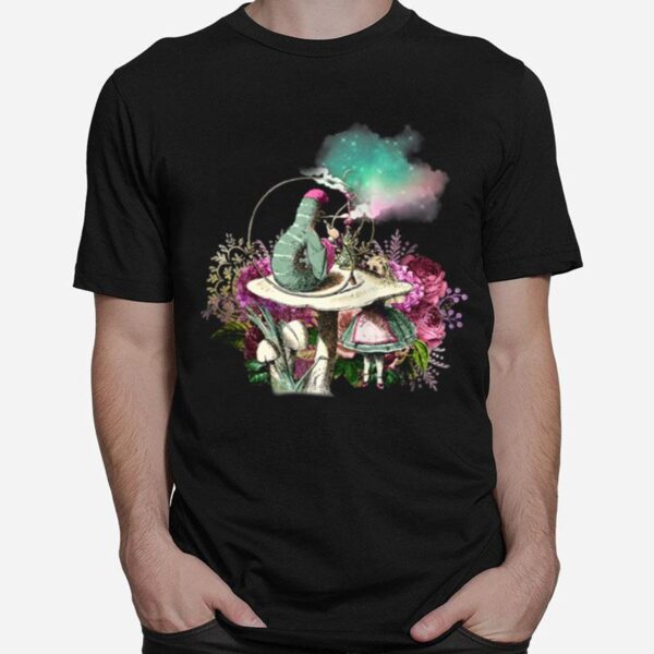 Alice In Wonderland And The Smoking Caterpillar T-Shirt