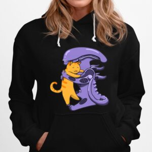 Alien Hugs Cat Xenomorph Hoodie