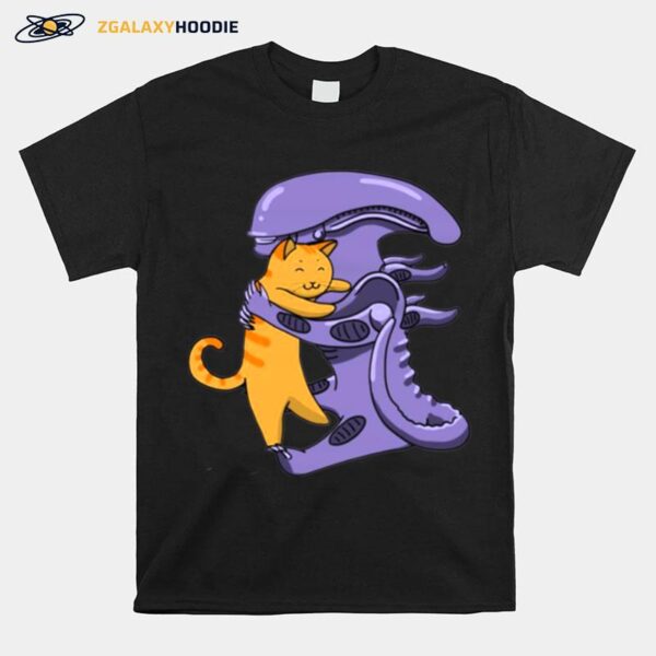 Alien Hugs Cat Xenomorph T-Shirt