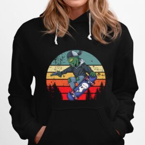 Alien Riding Skateboard Retro Vintage Sunset Hip Hoodie