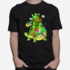 Alien Riding Turtle Smoking T-Shirt