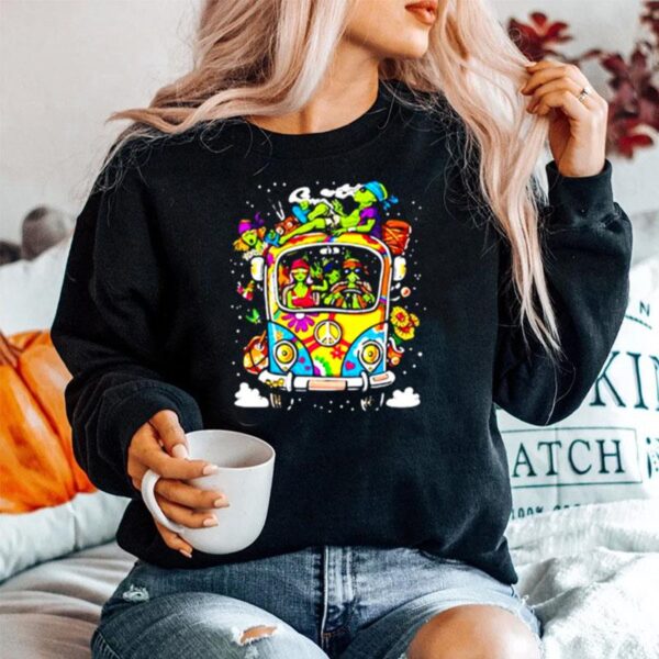 Alien Smoking Weed Cigarette Psychedelic Space Hippie Stoner Sweater